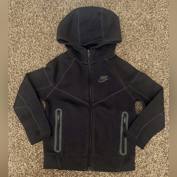 Nike Sportswear Black Tech Fleece Full-Zip Set Little Kids Size 5-6 Medium - Picture 2 of 7